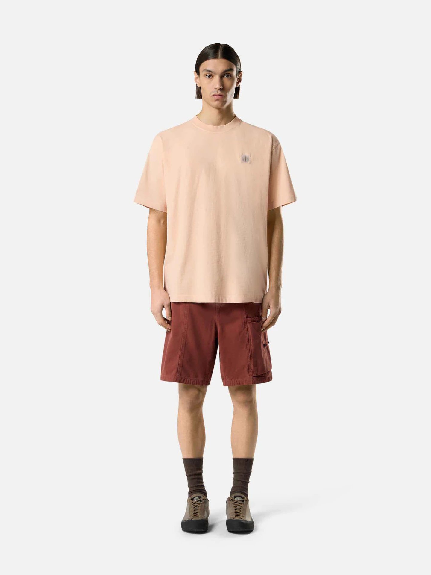 Design Minimalist Patch T-Shirt Dusty Pink T-Shirt - 16