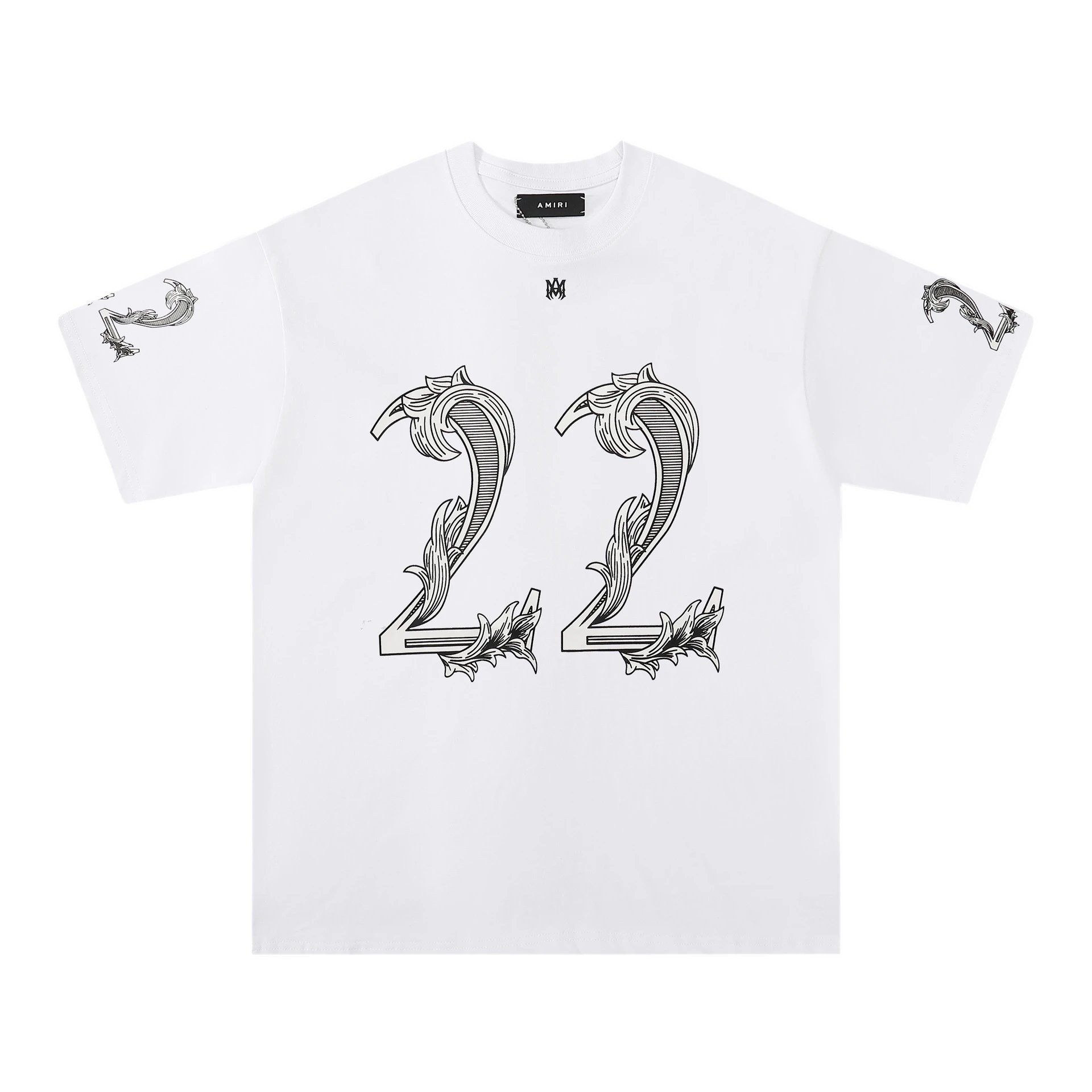 Amiri Theatre Masks Rose Black T-Shirt - 8