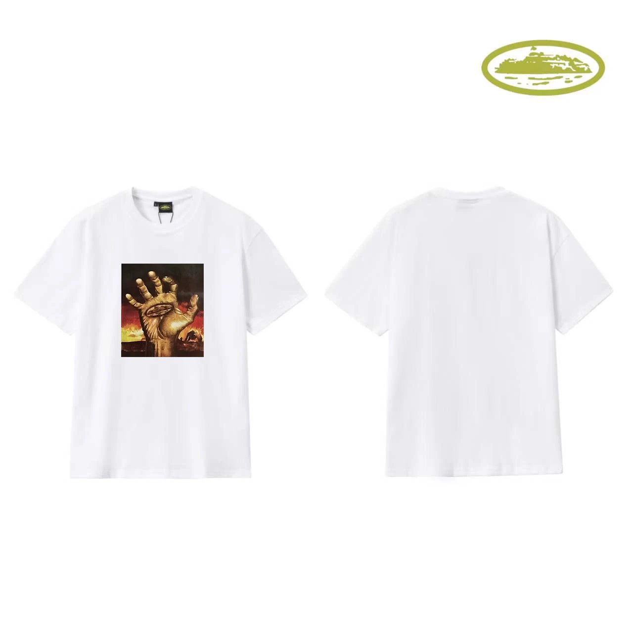 Design Graphic Print White T-Shirt - 23