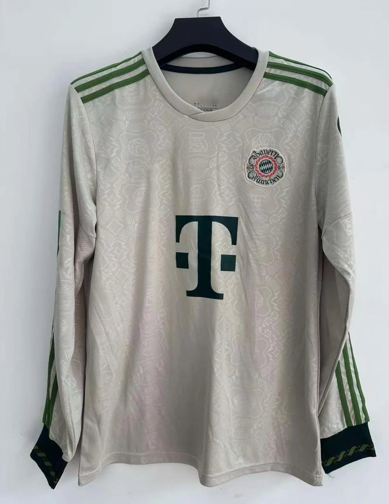 Adidas Bayern Munich 2023-24 Third Long-Sleeve Jersey Beige Green - 28
