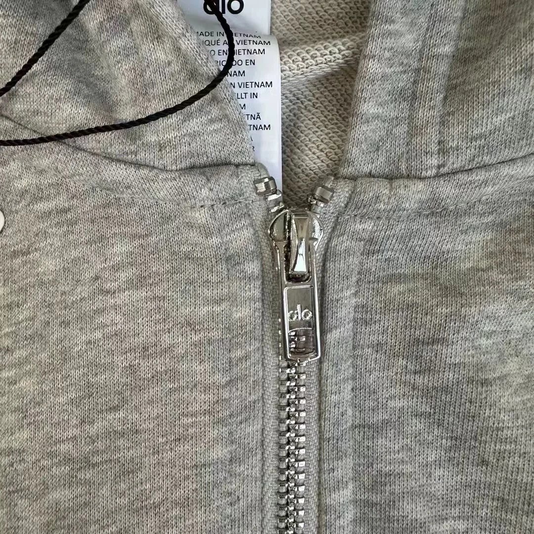 Alo Full-Zip Hoodie Gray - 7
