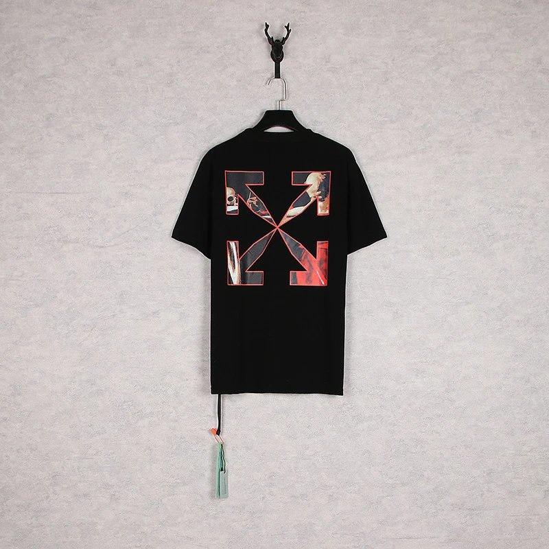 Off-White Industrial Arrow Red Print White T-Shirt - 10