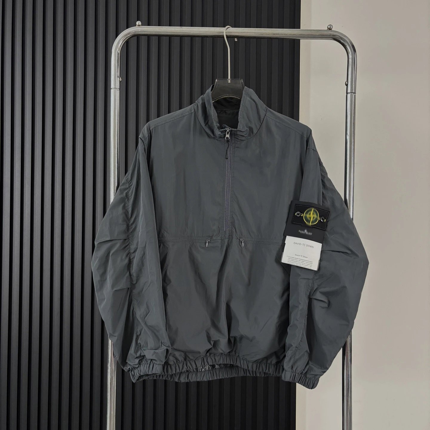 Stone Island David TC Down Black Windbreaker Jacket - 4