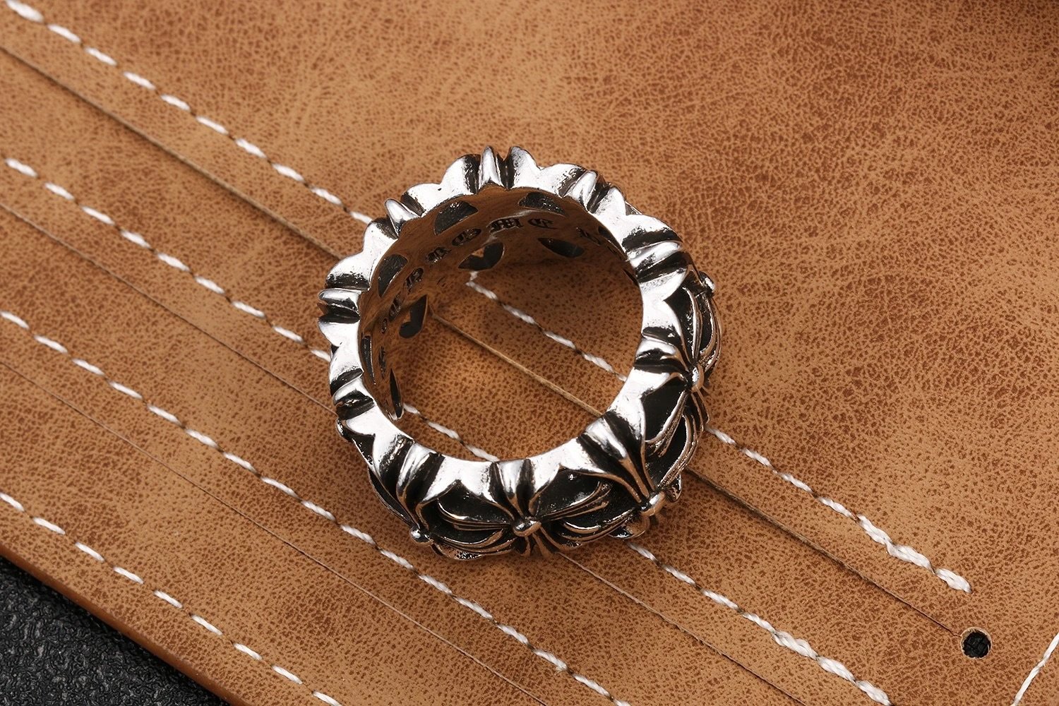 Chrome Hearts Cross Signet Ring Silver Jewelry - 8