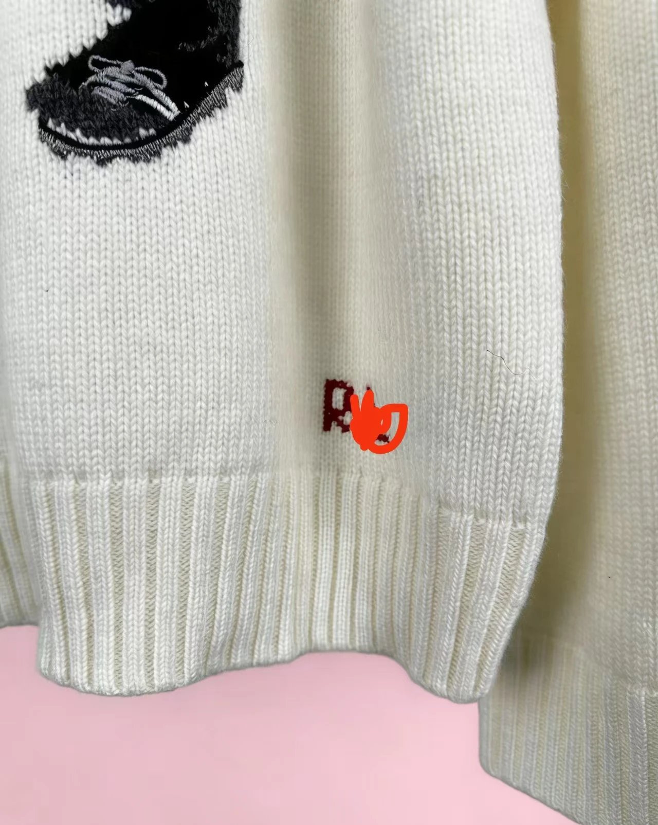 MLB x Human Made Baseball Bear Knit Sweater Navy - 6