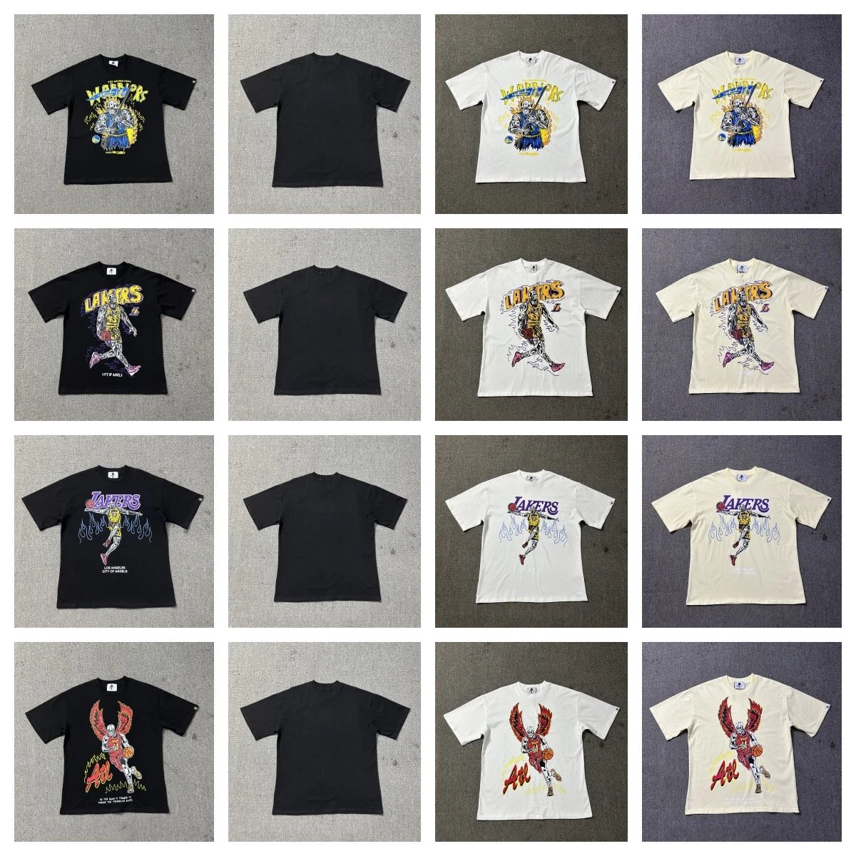 Hellstar Studios Golden State Warriors x Hellstar 2022 NBA Champs Skull Warrior Black T-Shirt T-Shirts - 3