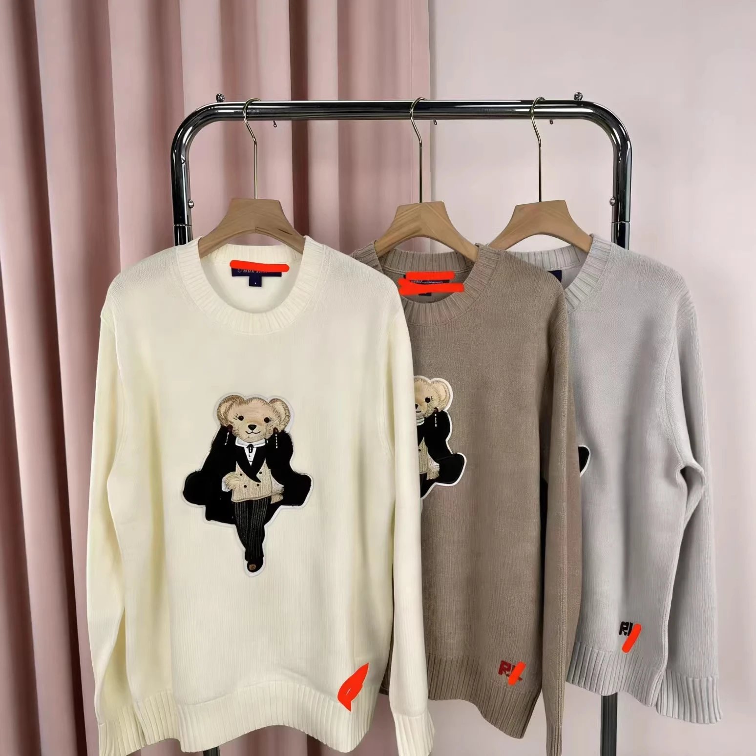 Bear Patch Knit Swea