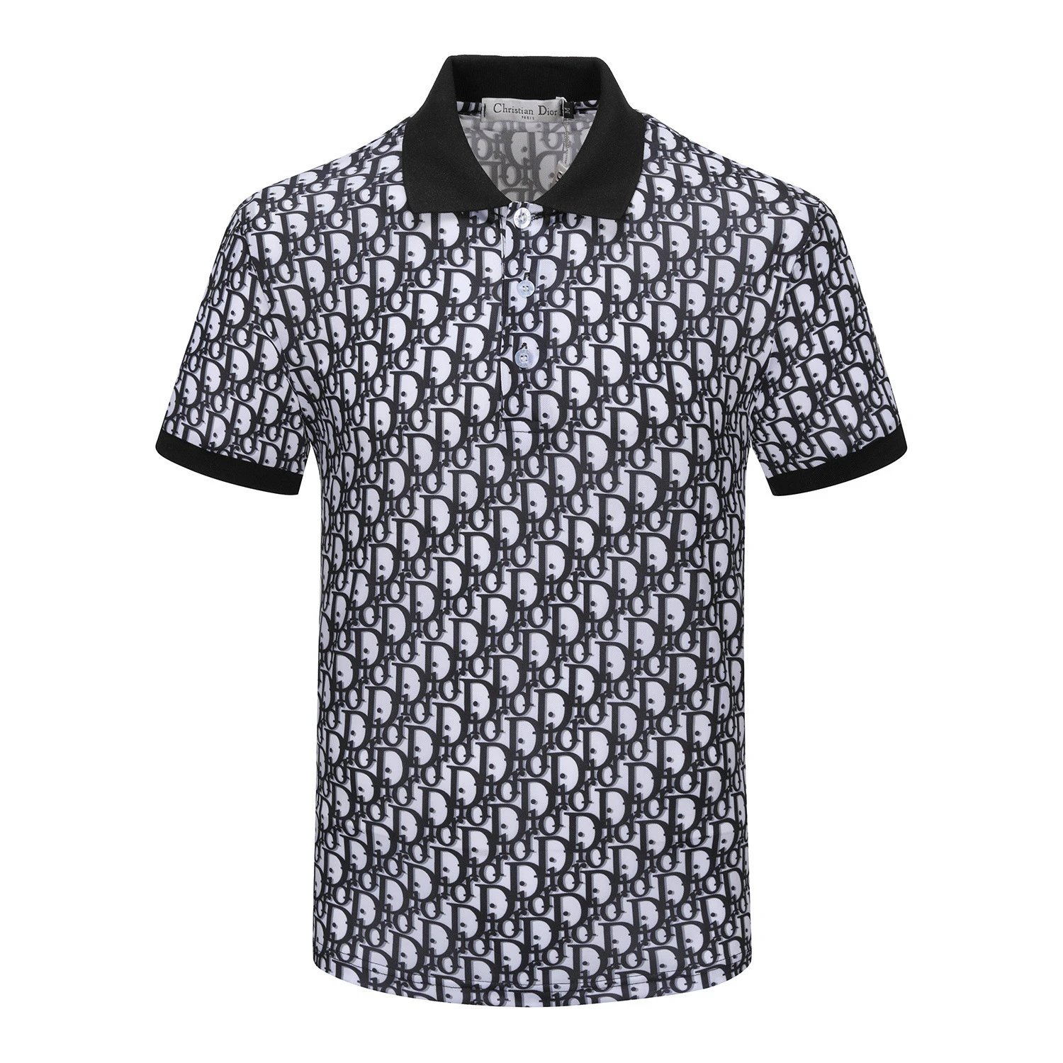 Unbranded Short-sleeve polo shirts with assorted logo and stripe designs — 26005 black