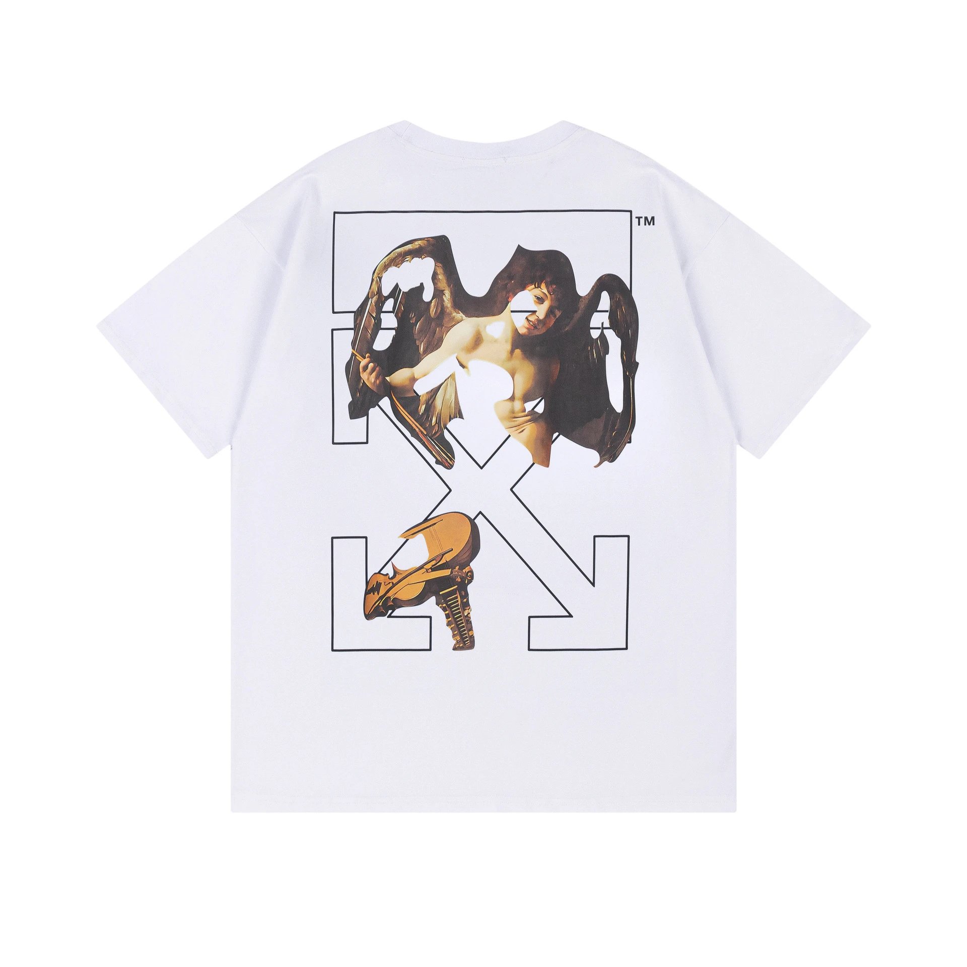 Off-White Arrow Crack Print White T-Shirt - 11