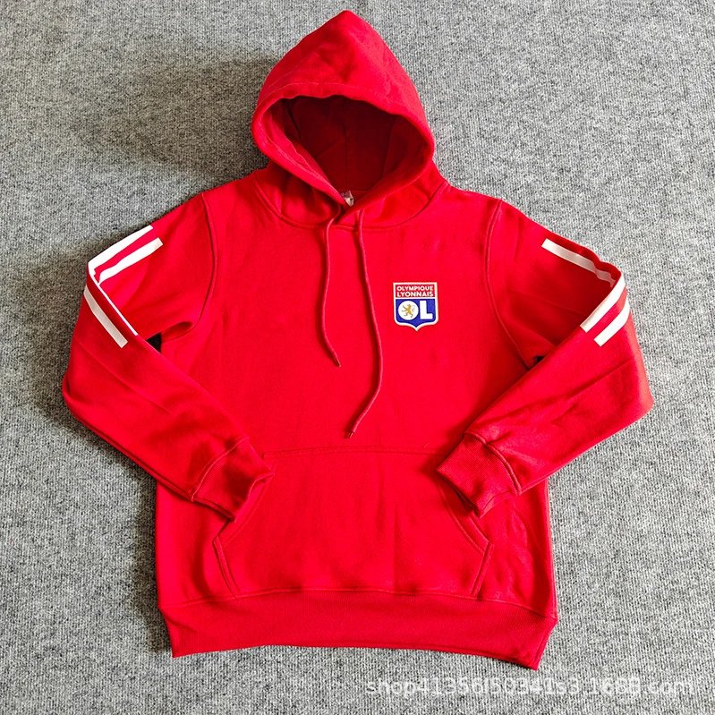 Olympique de Marseille Olympique Lyonnais Crest Hoodie White Hoodie - 6