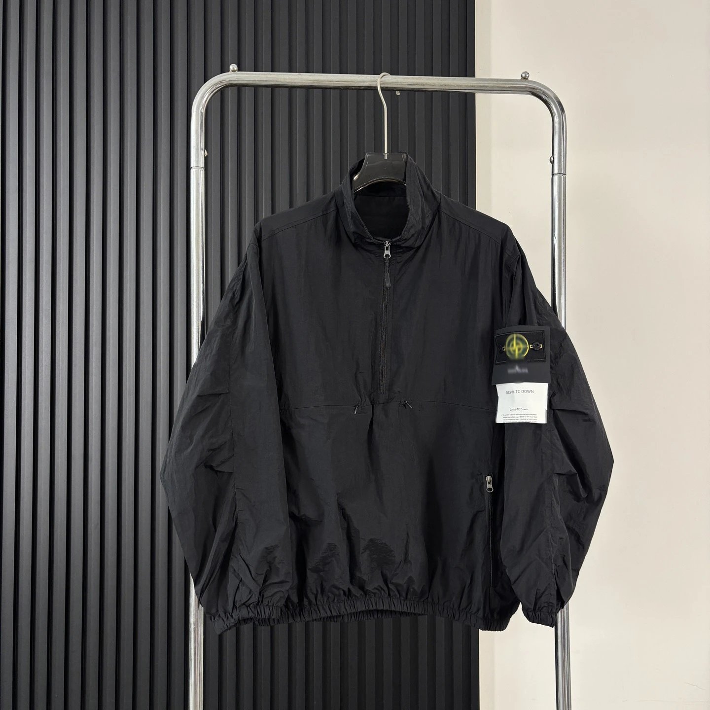 Stone Island David TC Down Black Windbreaker Jacket - 5