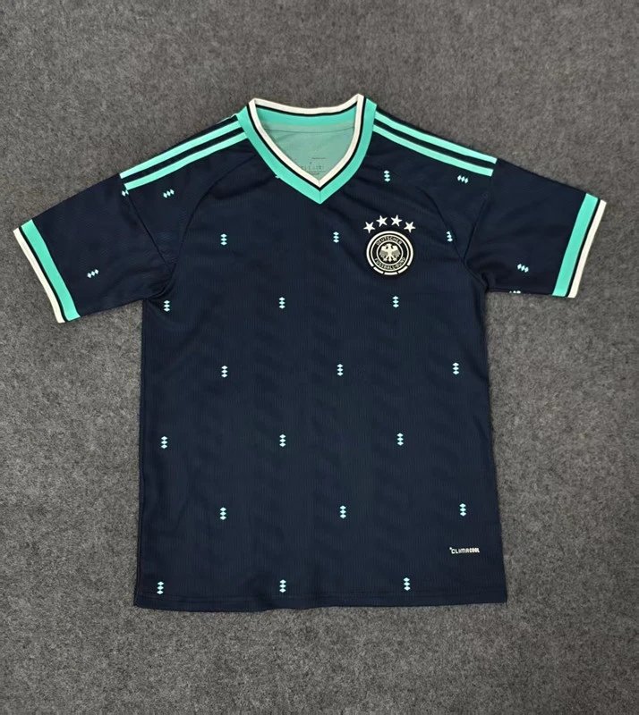 Adidas Germany National Team Away Jersey Navy with Mint Accents Jersey - 1