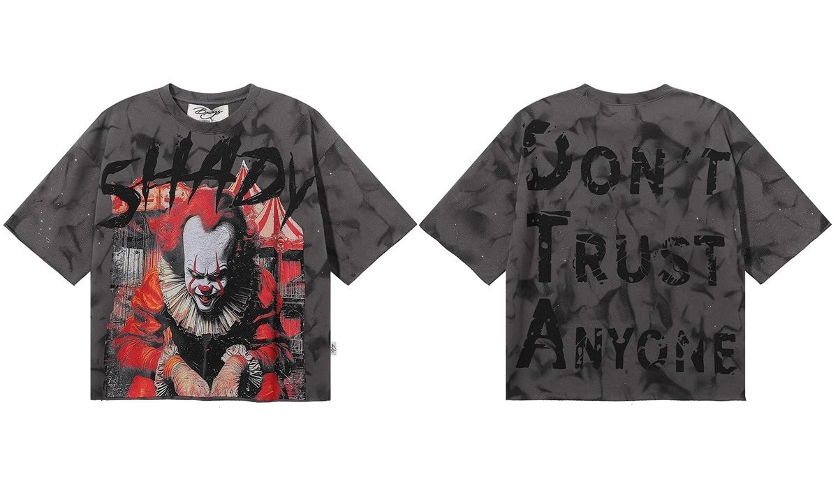 Design Bkys Punk Skull Graphic Oversized T-Shirt Black T-Shirts - 5