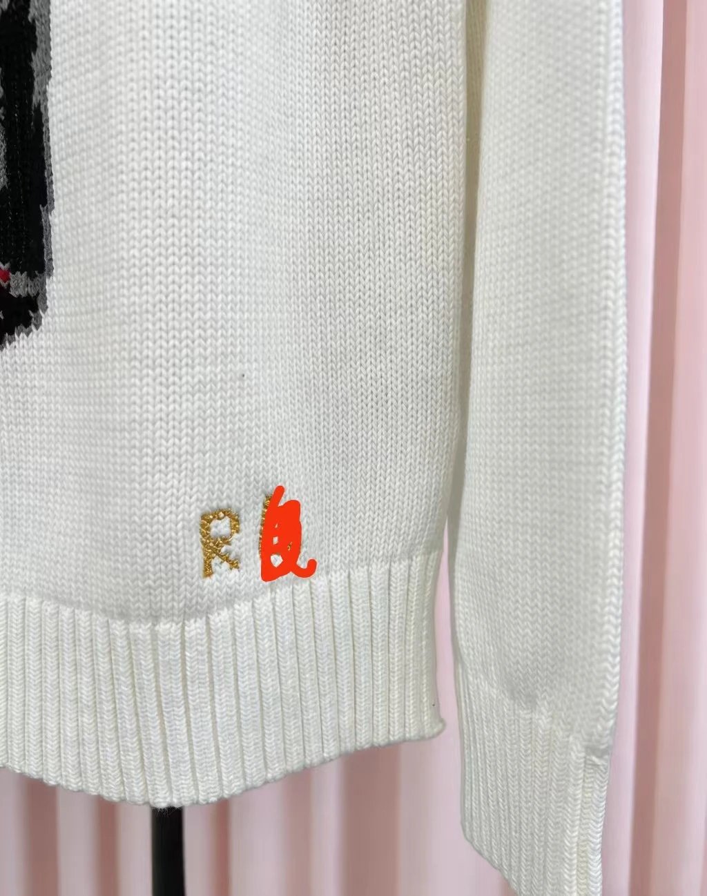 Polo Ralph Lauren Bear Motif Knit Sweater Red - 9