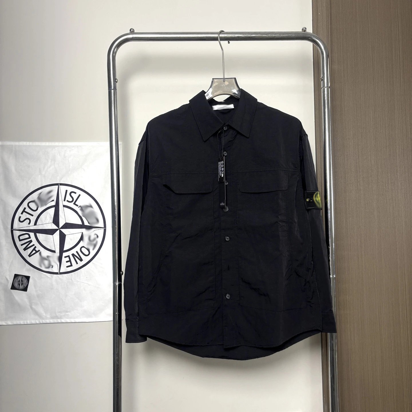Stone Island Black Utility Shirt Tops Shirt - 5
