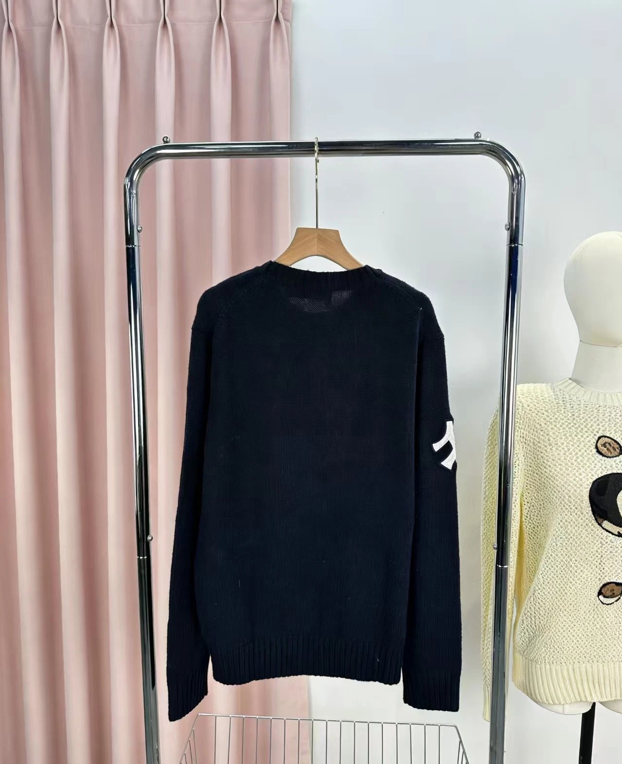MLB x Human Made Baseball Bear Knit Sweater Navy - 14