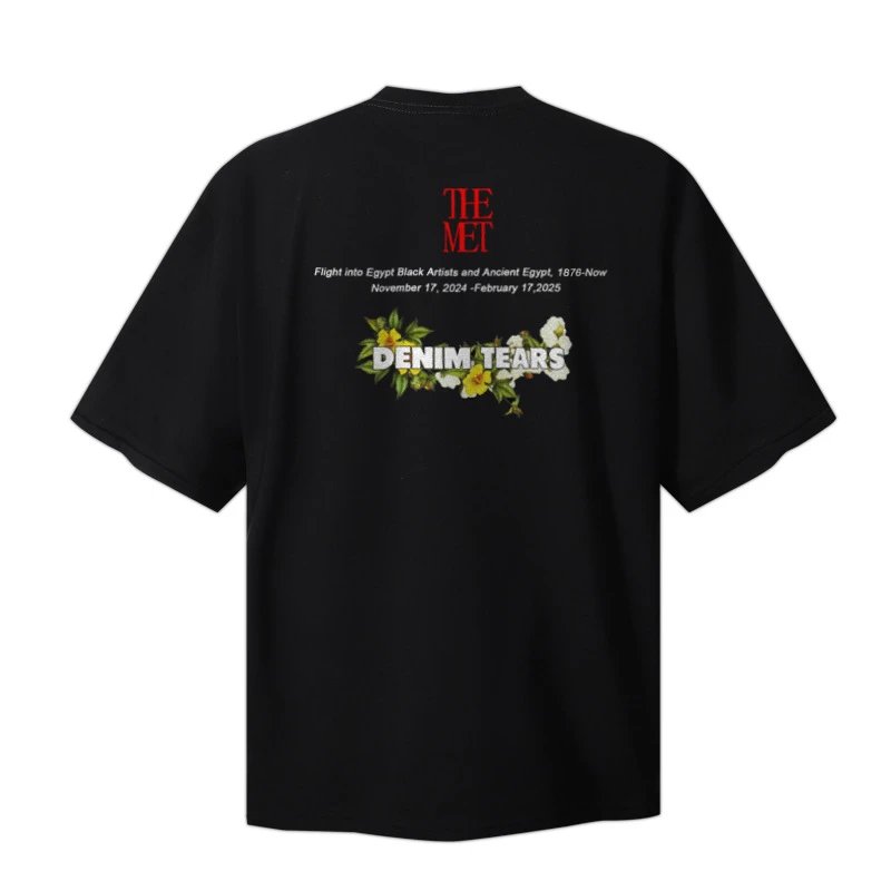Design Vintage Sphinx & UFO Graphic Black T-Shirt - 4
