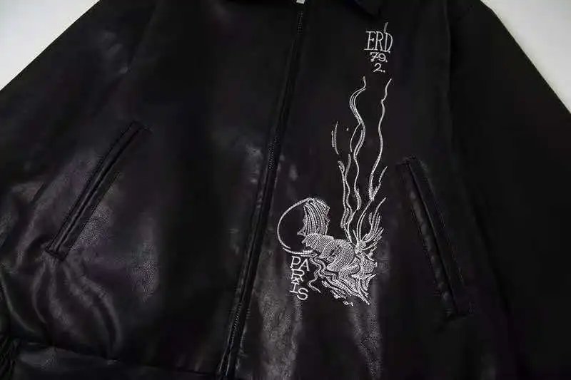 Gallery Dept x ERD White Distressed Graphic Jacket Outerwear - 21