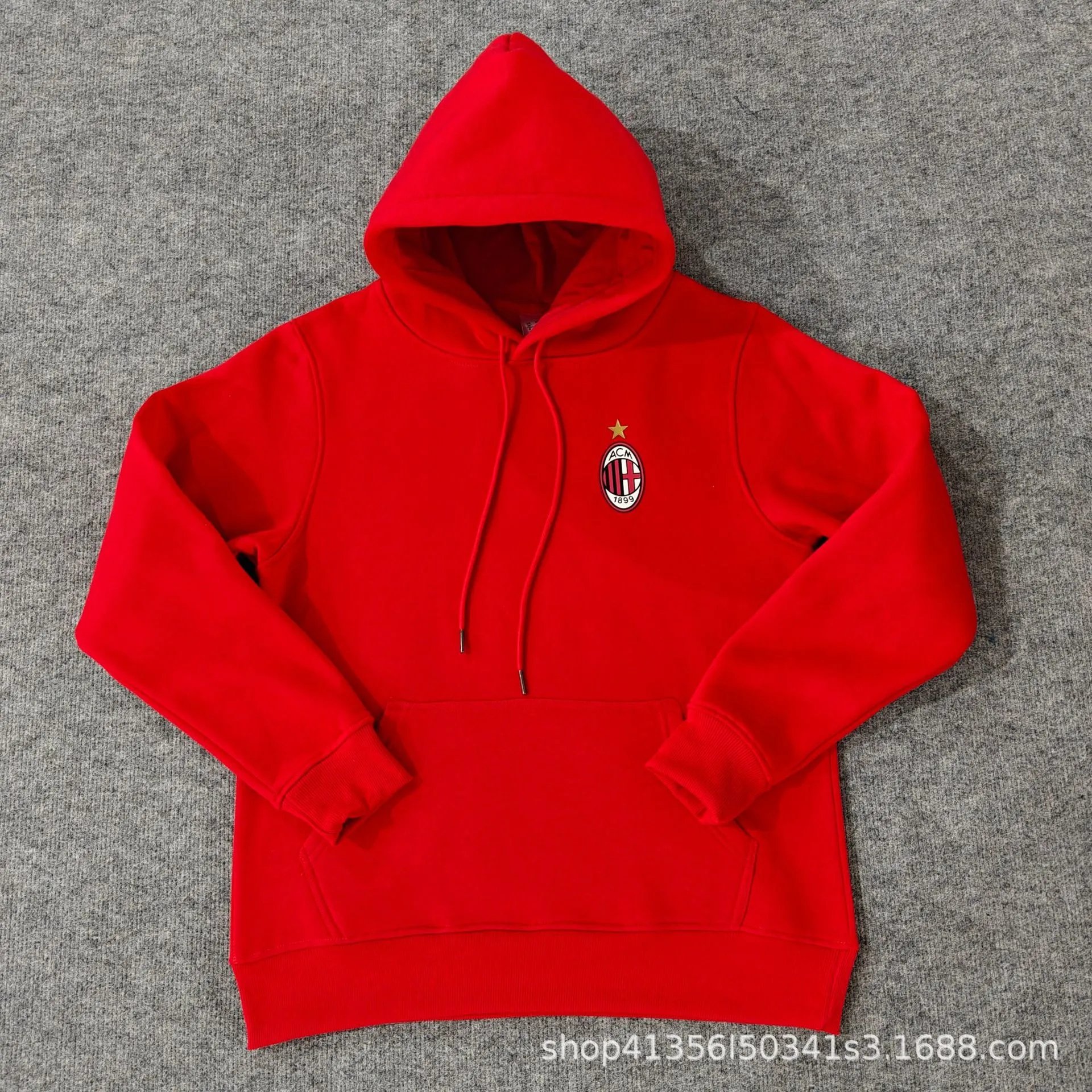AC Milan Embroidered Hoodie Navy - 6