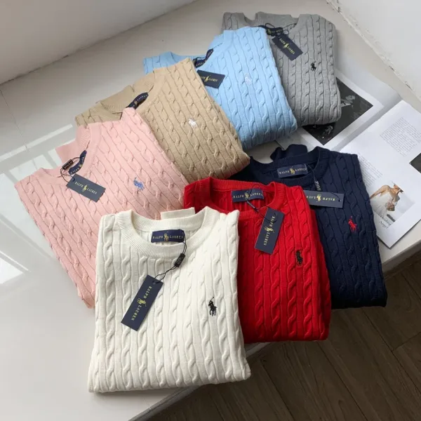 Polo Ralph Lauren Cable Knit Sweater Beige Sweater - 2