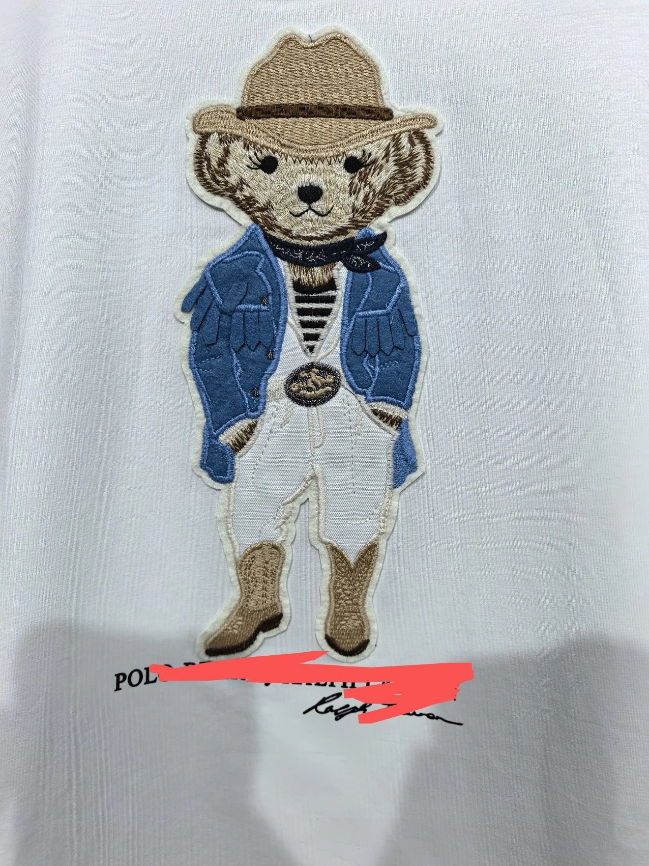 Polo Ralph Lauren Bear Embroidered Gray T-Shirt - 5