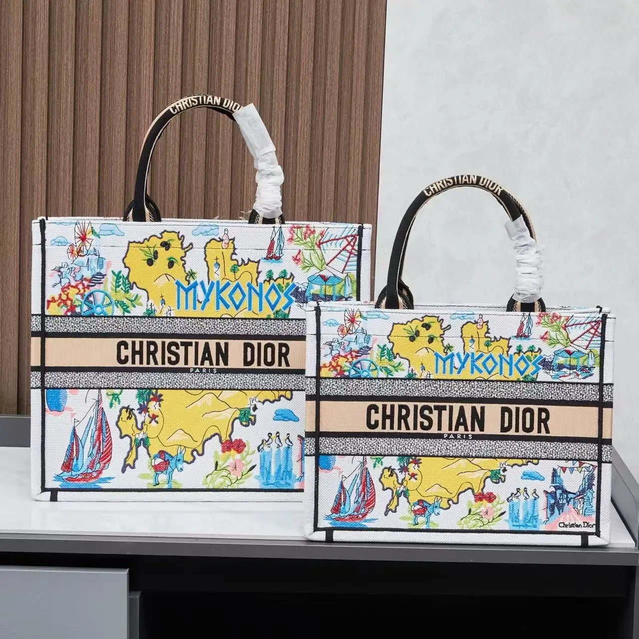 Dior Book Tote Capri Limited Edition Blue Canvas Tote Bag - 10