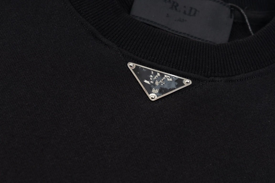 Prada Re-Nylon Logo Patch Black Hoodie - 3