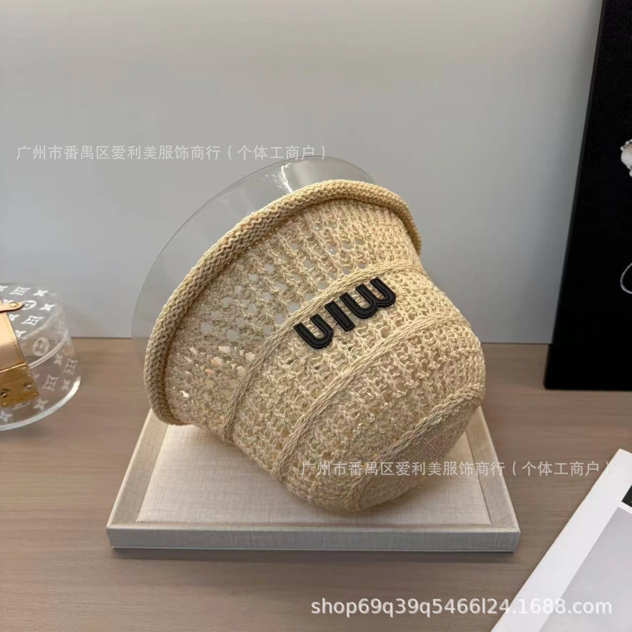 Miu Miu Knit Bucket Hat Beige Accessories - 14