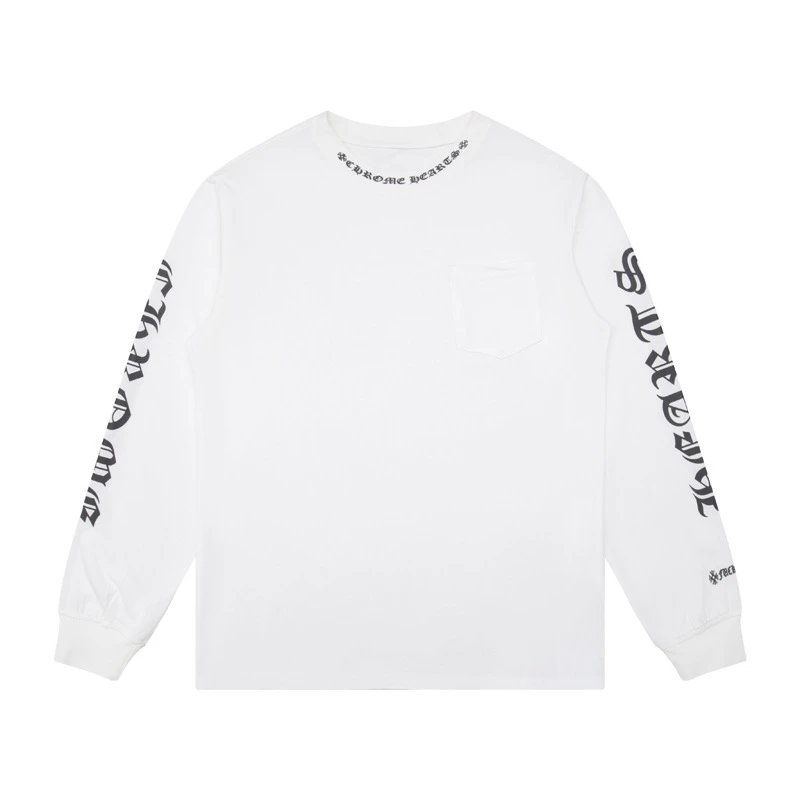 Chrome Hearts T-Shirts Graphic Long-Sleeve T-Shirt — white 011