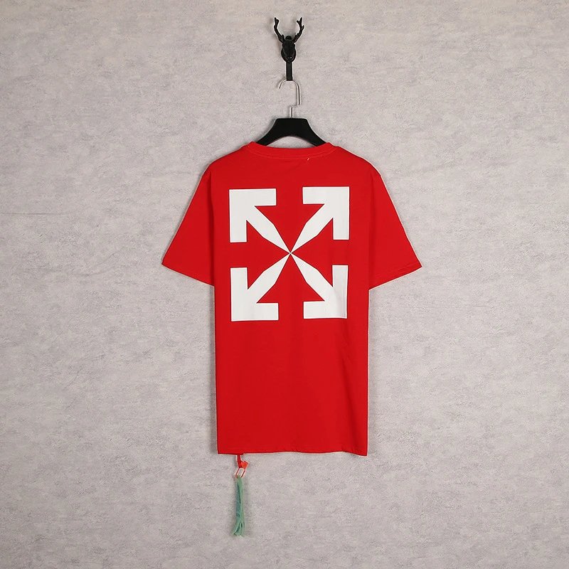 Off-White Industrial Arrow Red Print White T-Shirt - 16