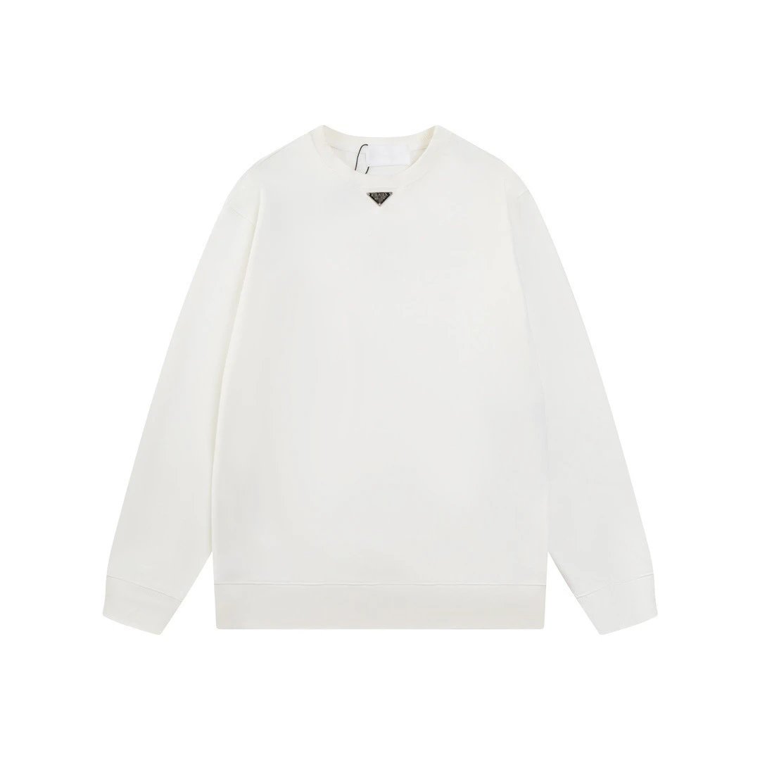 Prada Logo Embroidered Black Hoodie - 17