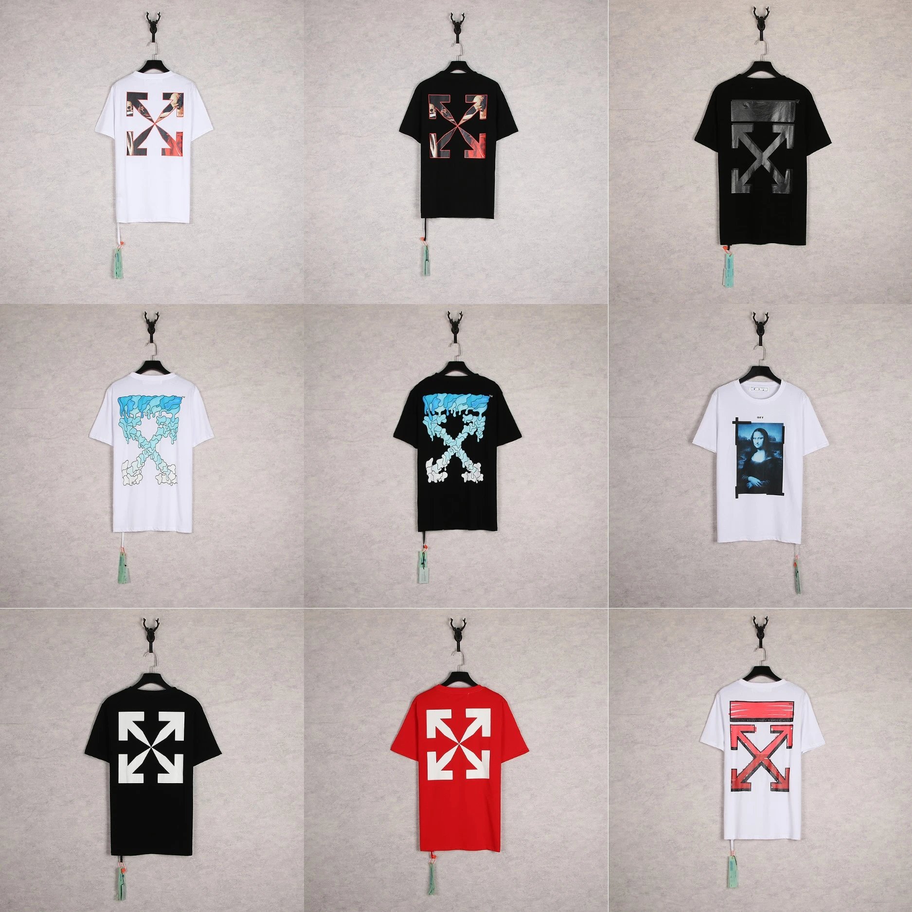 Off-White Industrial Arrow Red Print White T-Shirt - 3