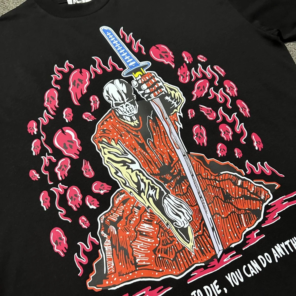 Hellstar Studios Golden State Warriors x Hellstar 2022 NBA Champs Skull Warrior Black T-Shirt T-Shirts - 19
