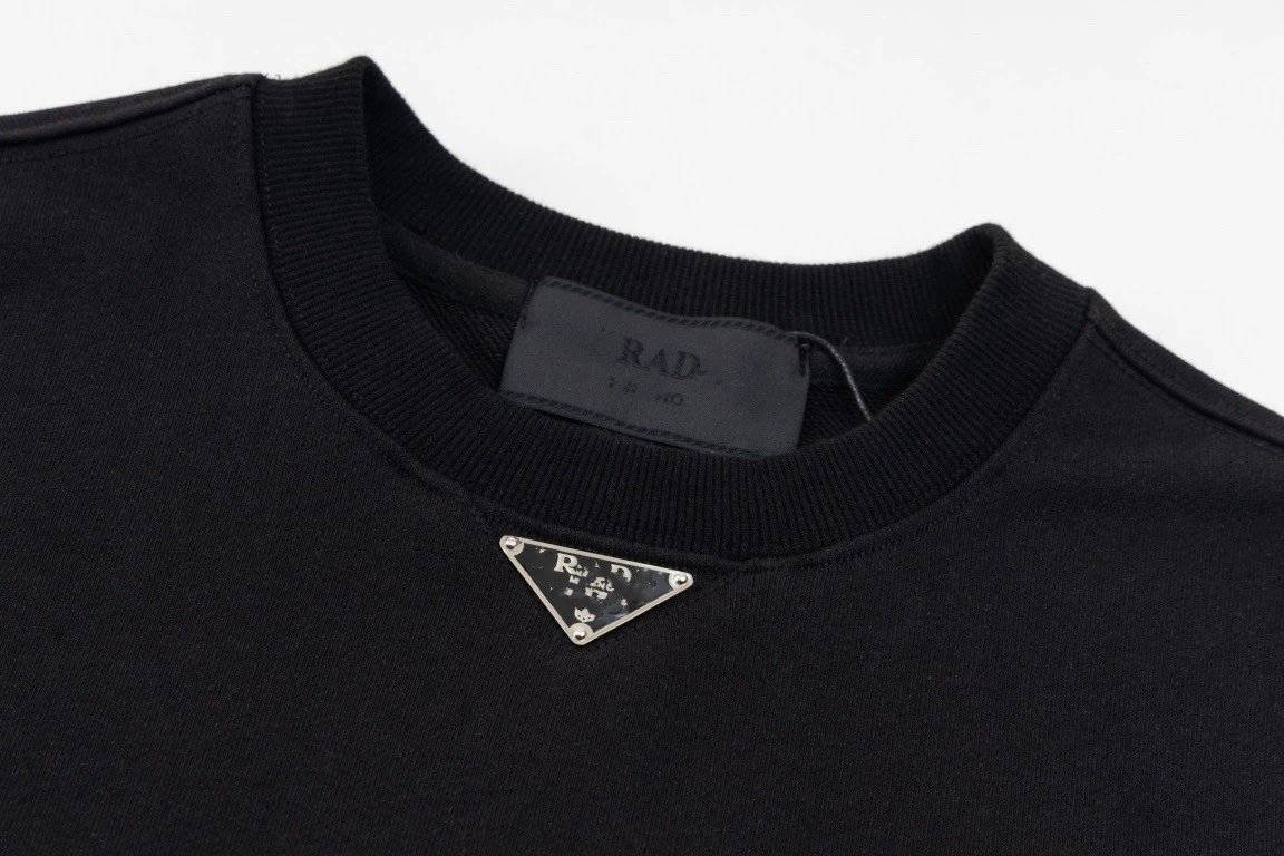 Prada Re-Nylon Logo Patch Black Hoodie - 4
