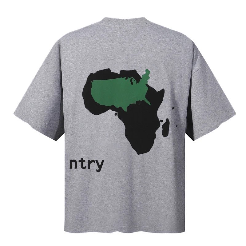 Design Another Country Map Print Black T-Shirt - 10