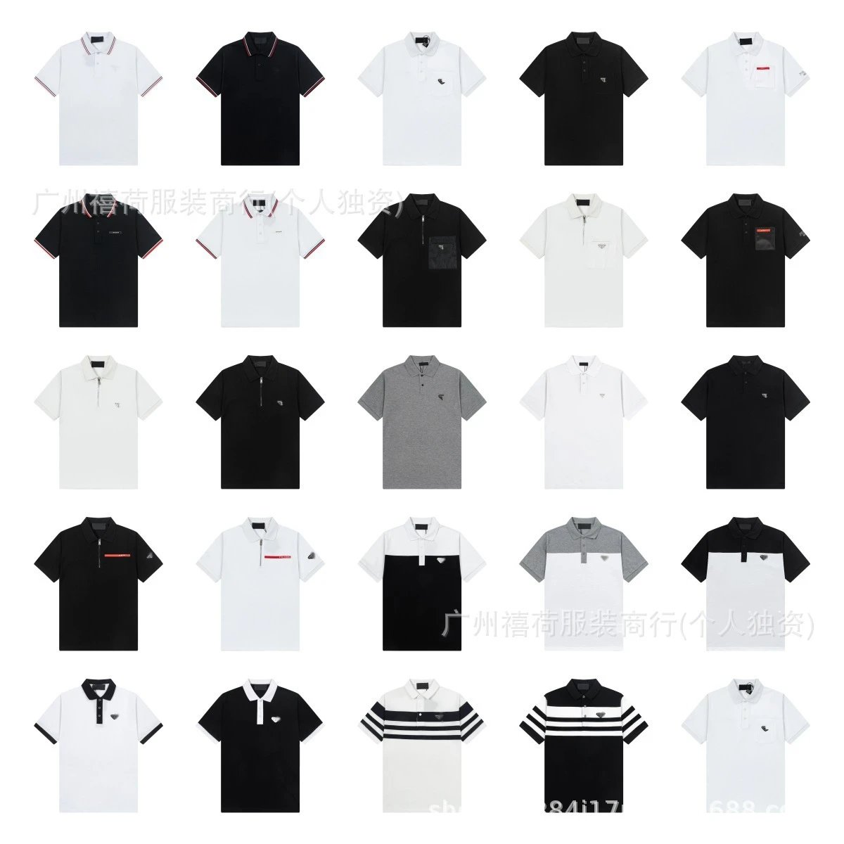 Polo Shirt White Bla
