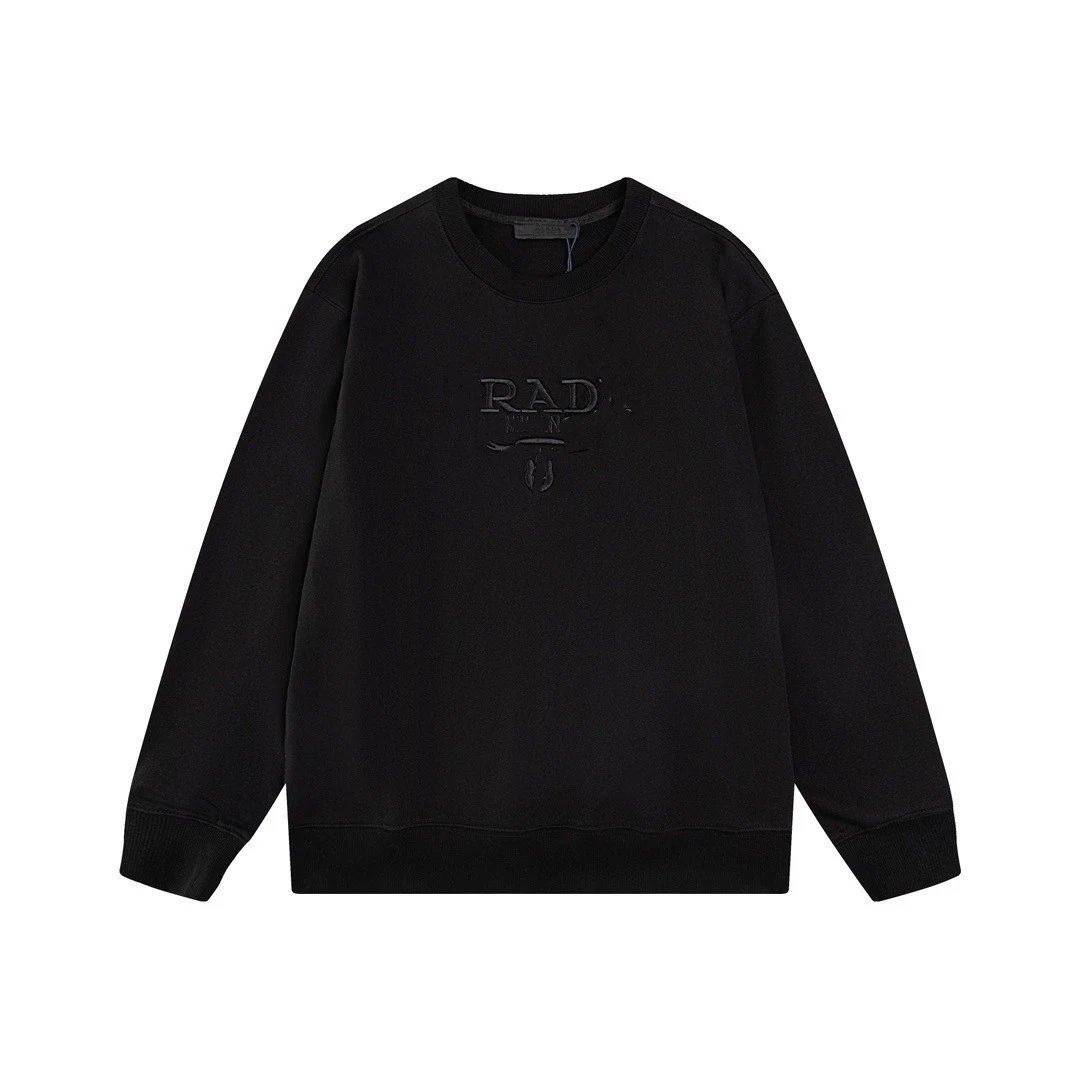 Prada Re-Nylon Logo Patch Black Hoodie - 19