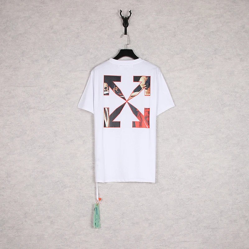Off-White Industrial Arrow Red Print White T-Shirt - 9