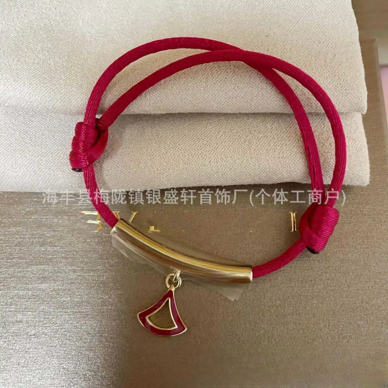 Design Red String Bracelet with Gold-Tone Snake Charm Jewelry - 5
