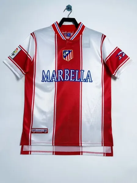 Atlético Madrid 1995-96 Marbella Away Jersey Red and White - 1