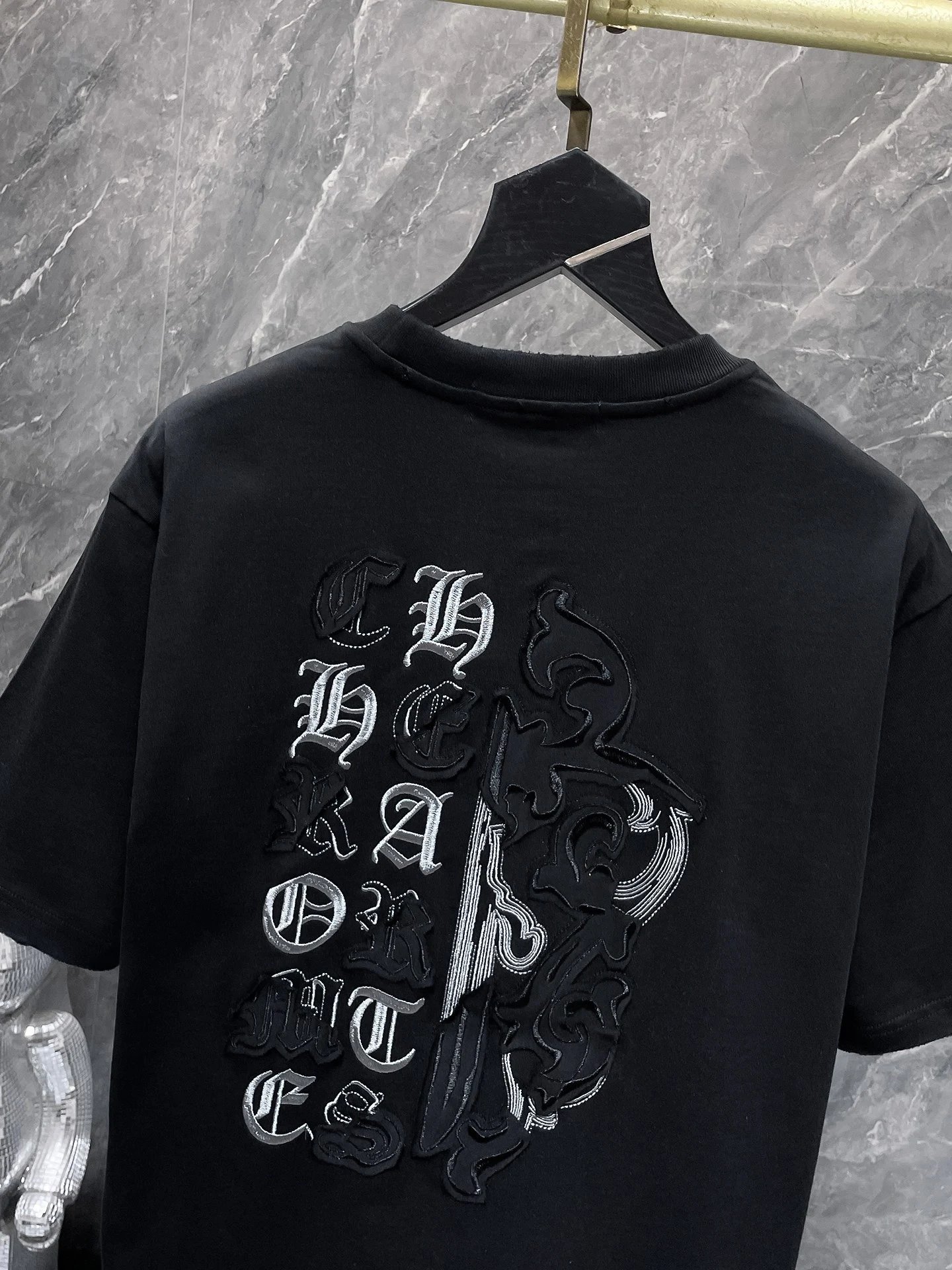 Chrome Hearts Circle Cross Embroidered White T-Shirt - 5