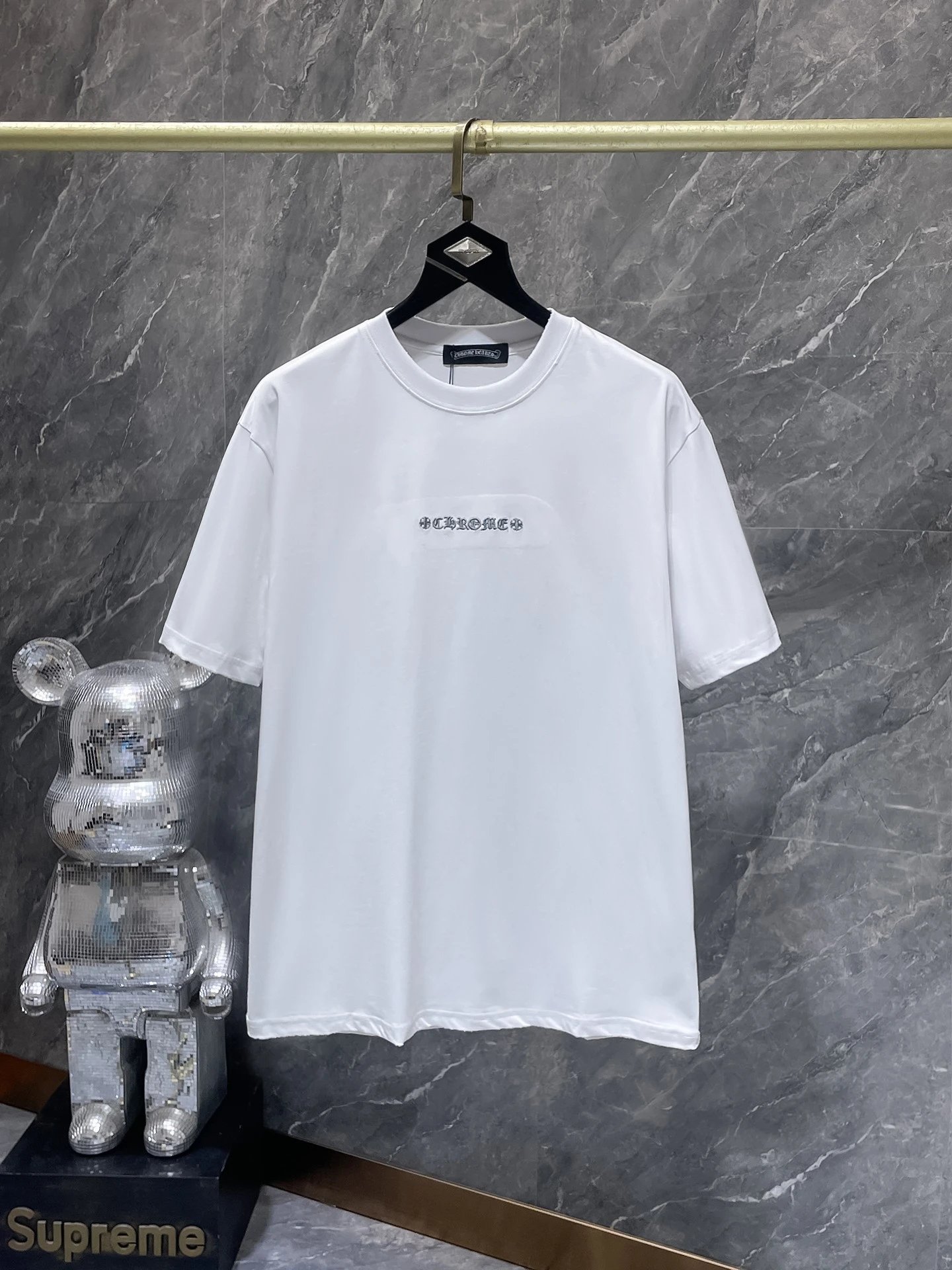 Chrome Hearts Circle Cross Embroidered White T-Shirt - 11