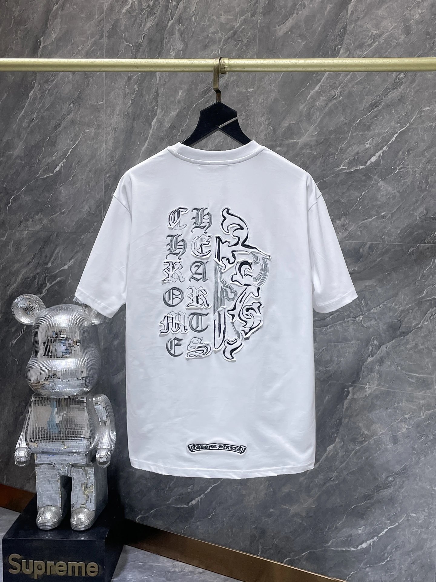 Chrome Hearts Circle Cross Embroidered White T-Shirt - 12