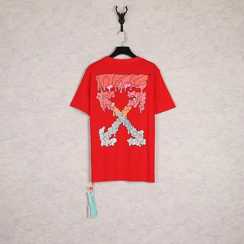 Off-White Industrial Arrow Red Print White T-Shirt - 24