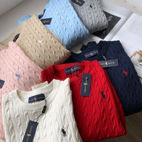 Polo Ralph Lauren Cable Knit Sweater Beige Sweater - 3