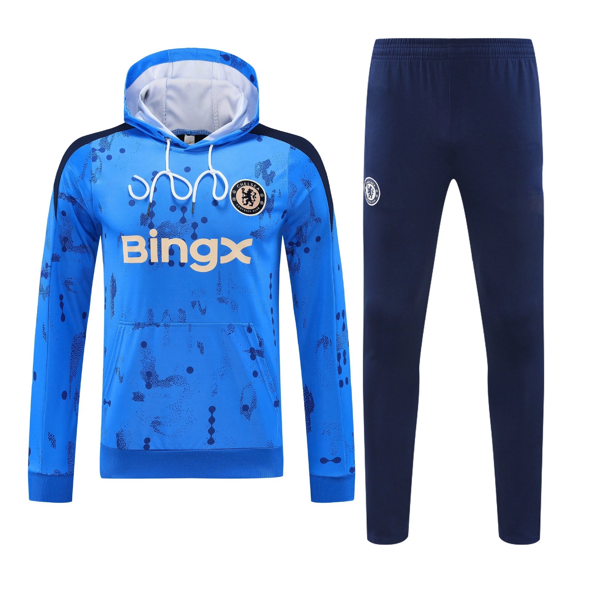 AFA Argentina National Team Training Hoodie and Sweatpants Set Light Blue / Navy Tracksuit - 7