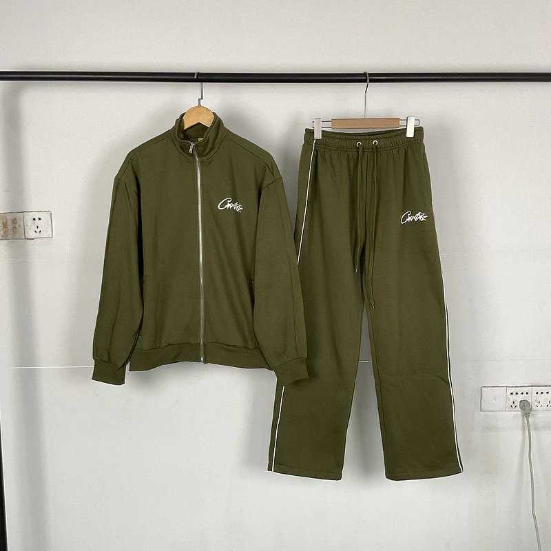 Corteiz Track Jacket Forest Green Outerwear - 5