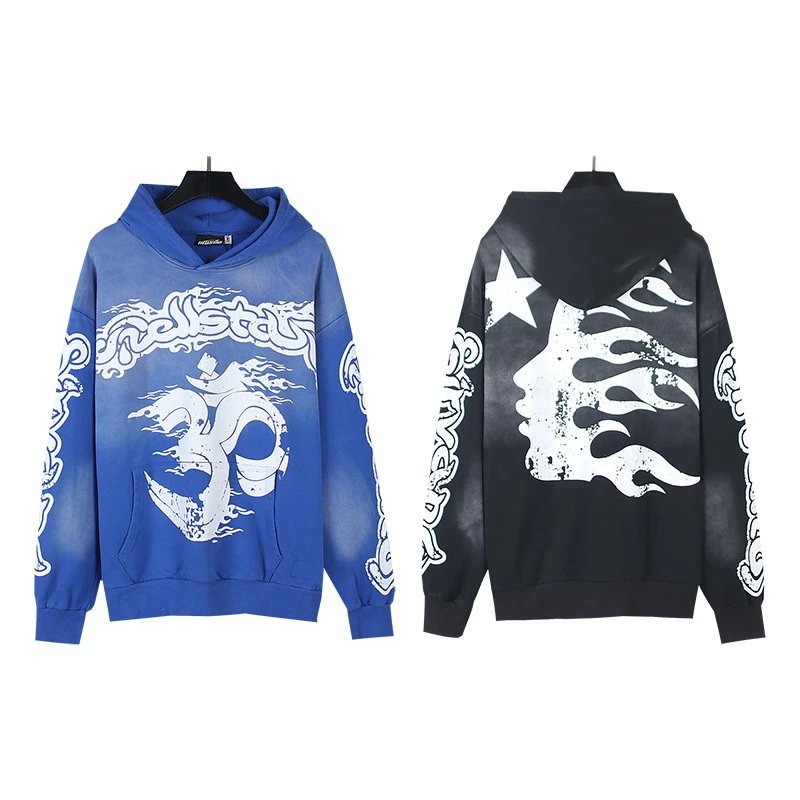 Hellstar Tie-Dye Graphic Hoodie Gray - 3