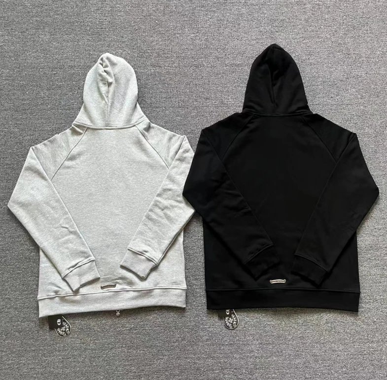 Design Hoodie White with Red Sleeve Logos - 46