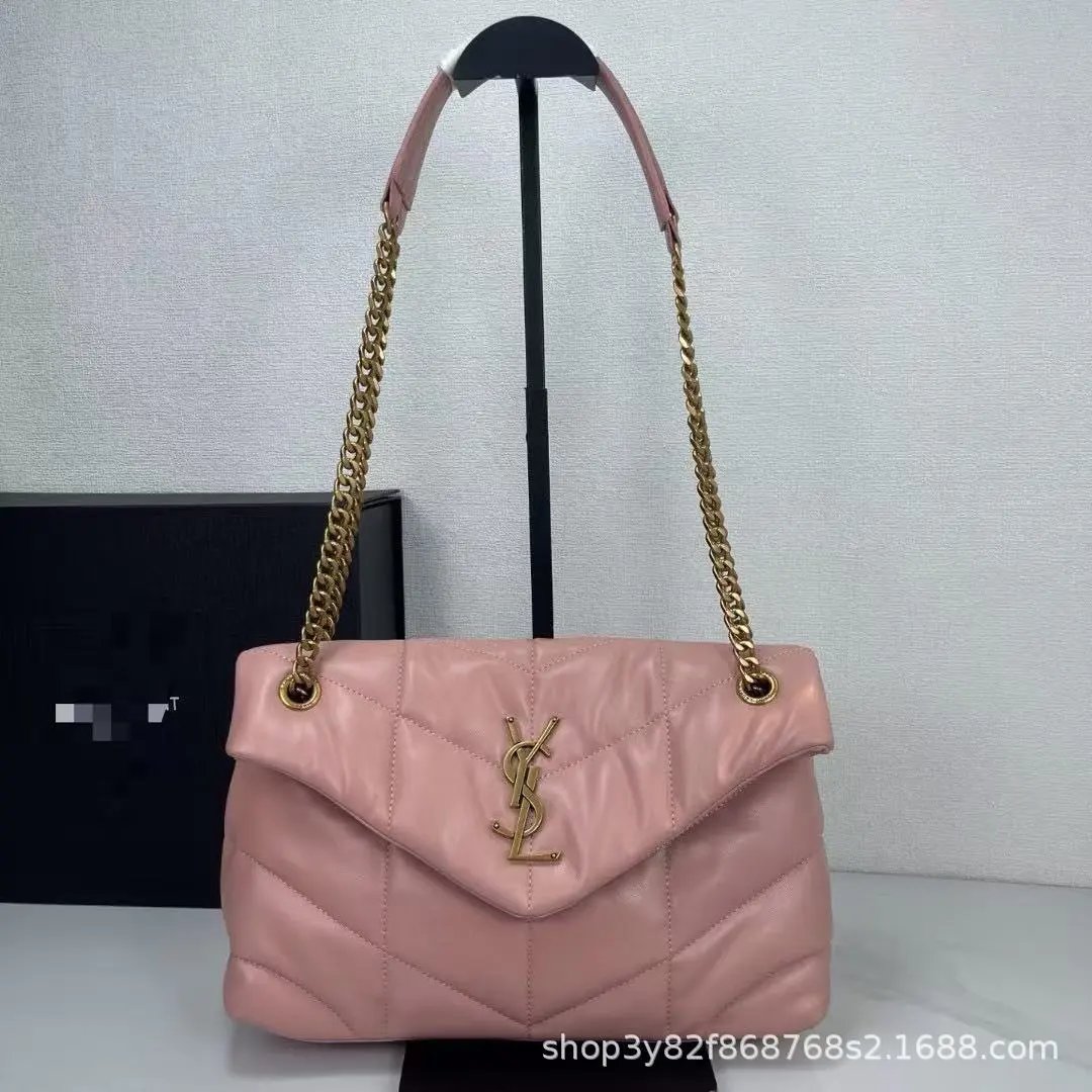 Saint Laurent Loulou Medium Quilted Black Leather Chain Shoulder Bag - 3